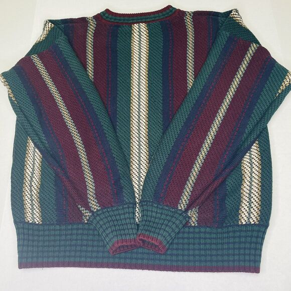 Gant Mens Pullover Sweater, Multicolored, Striped, 100% Cotton, Medium Preppy - Picture 4 of 12